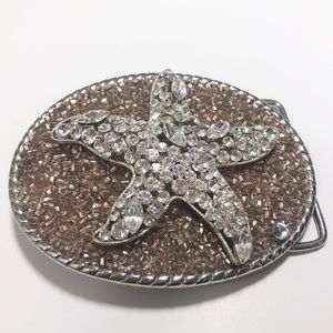 Starfish crystal belt buckle